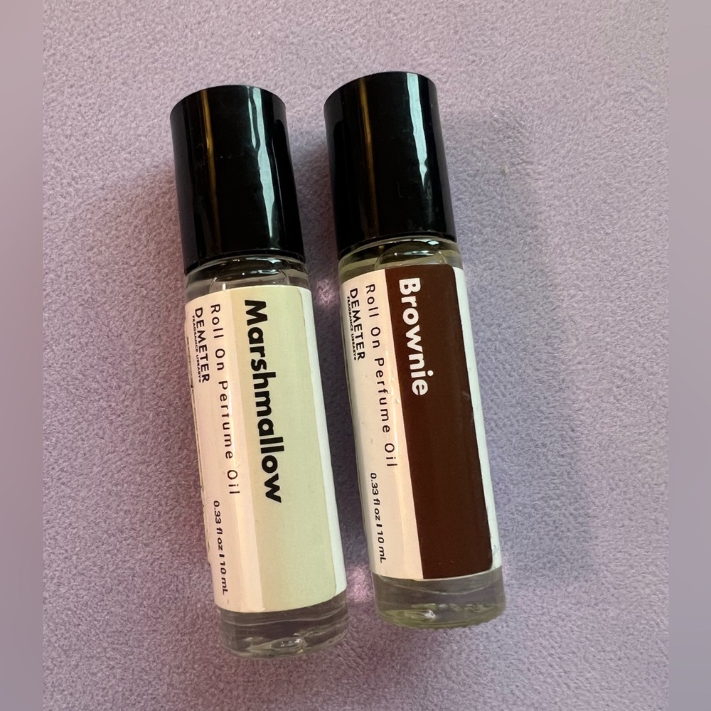 Demeter Marshmallow & Brownie Roll On Perfume Oil Duo new
